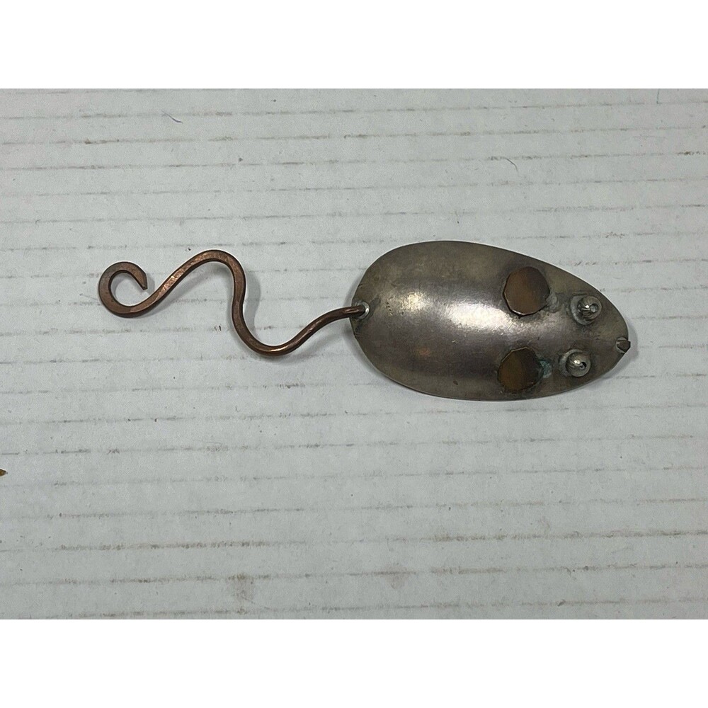 Unique Handcrafted Vintage Silverware Spoon Mouse Brooch Pin Flatware Handmade